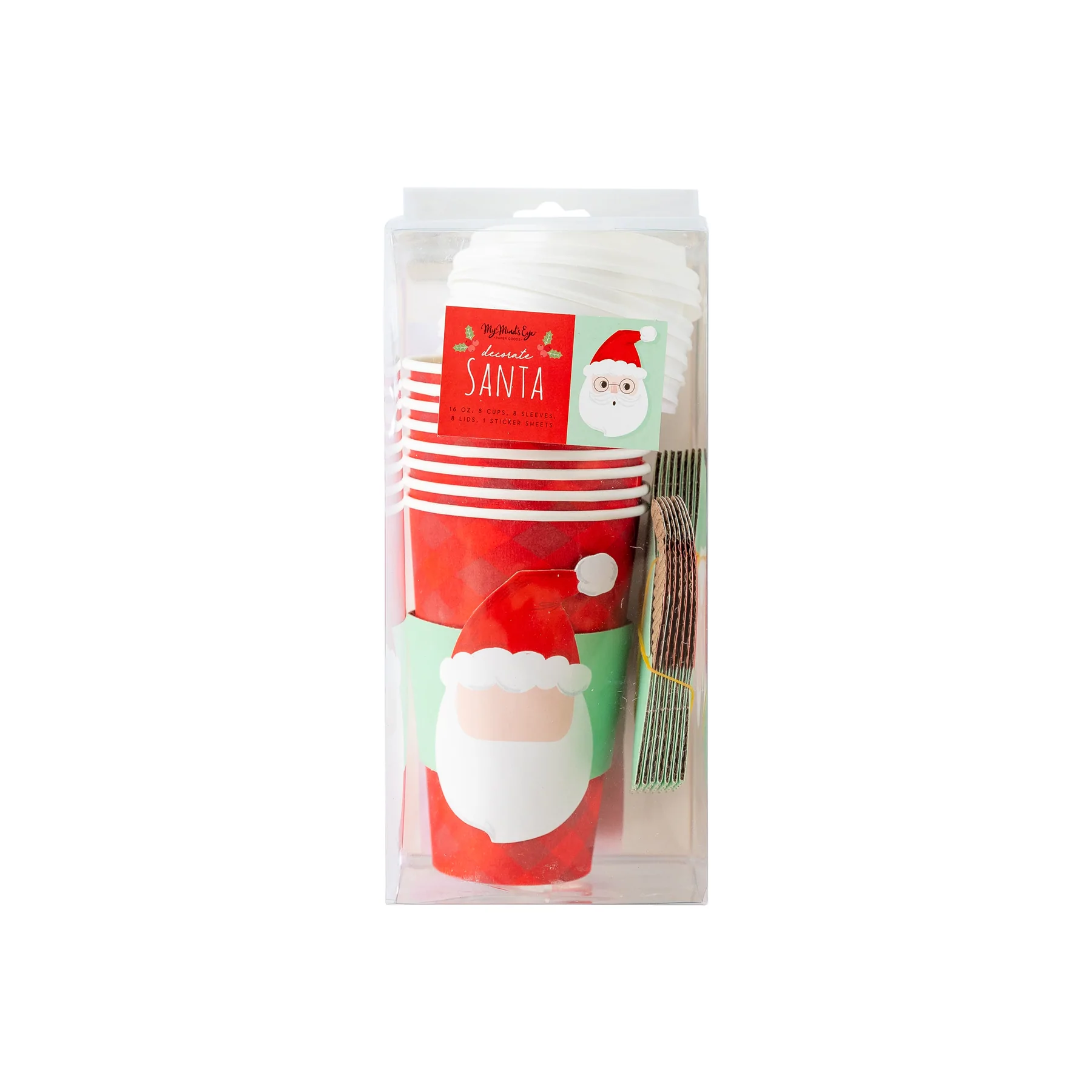 Decorate Your Own Santa Cup 8pk