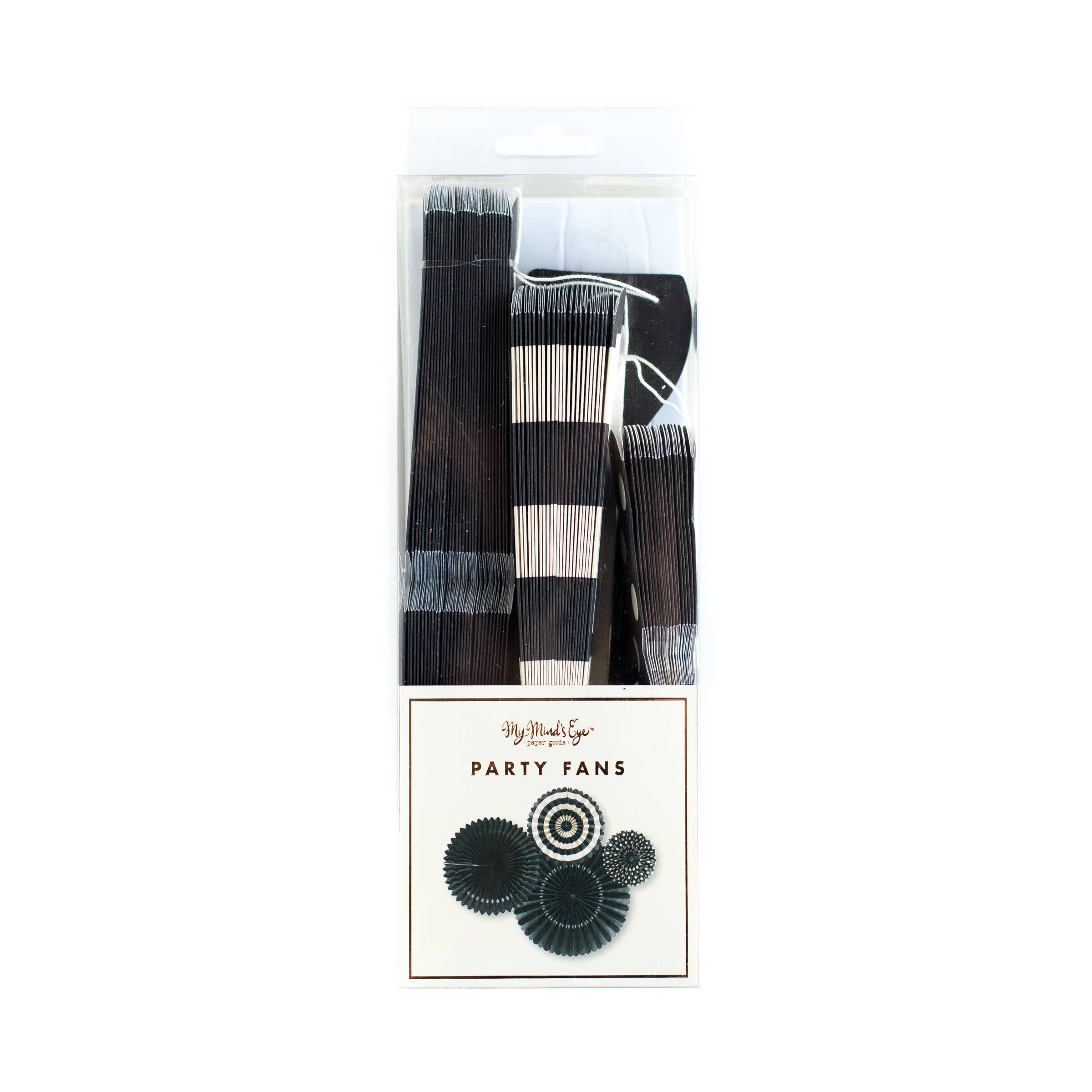 Black Party Paper Fans