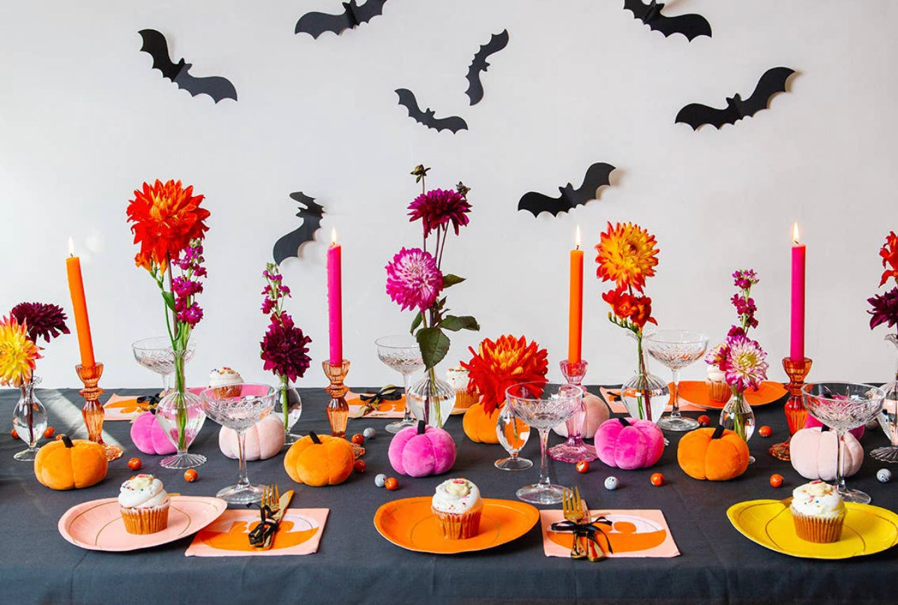 Halloween Pumpkin Plates - 8 Pack