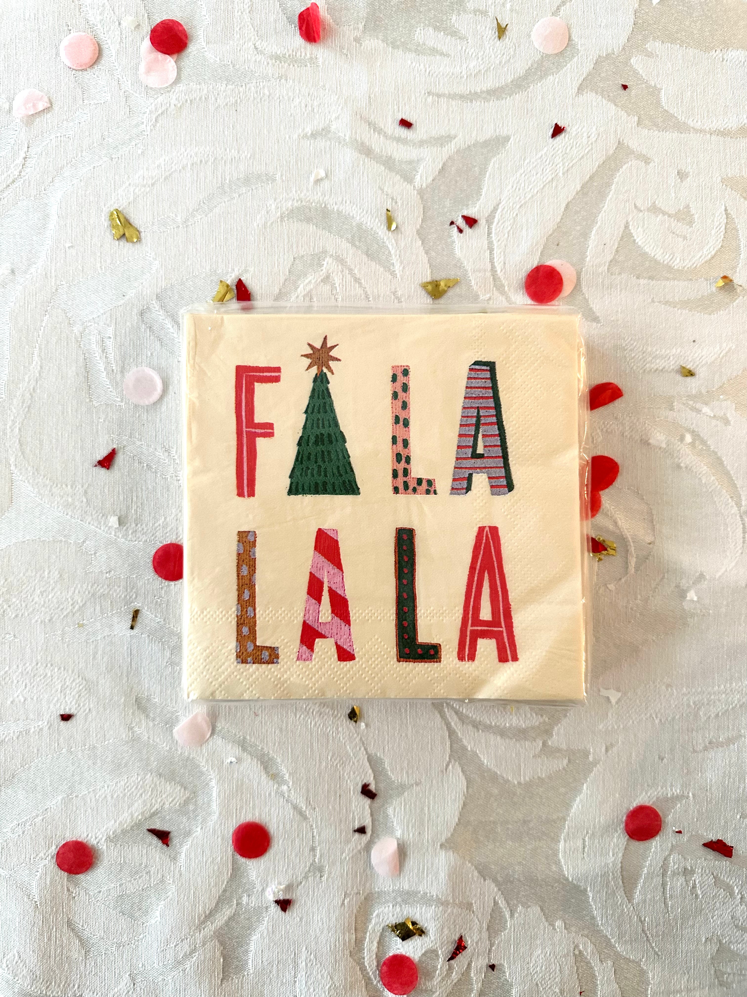 Holiday Cocktail Napkins 20ct |Fa La La 22