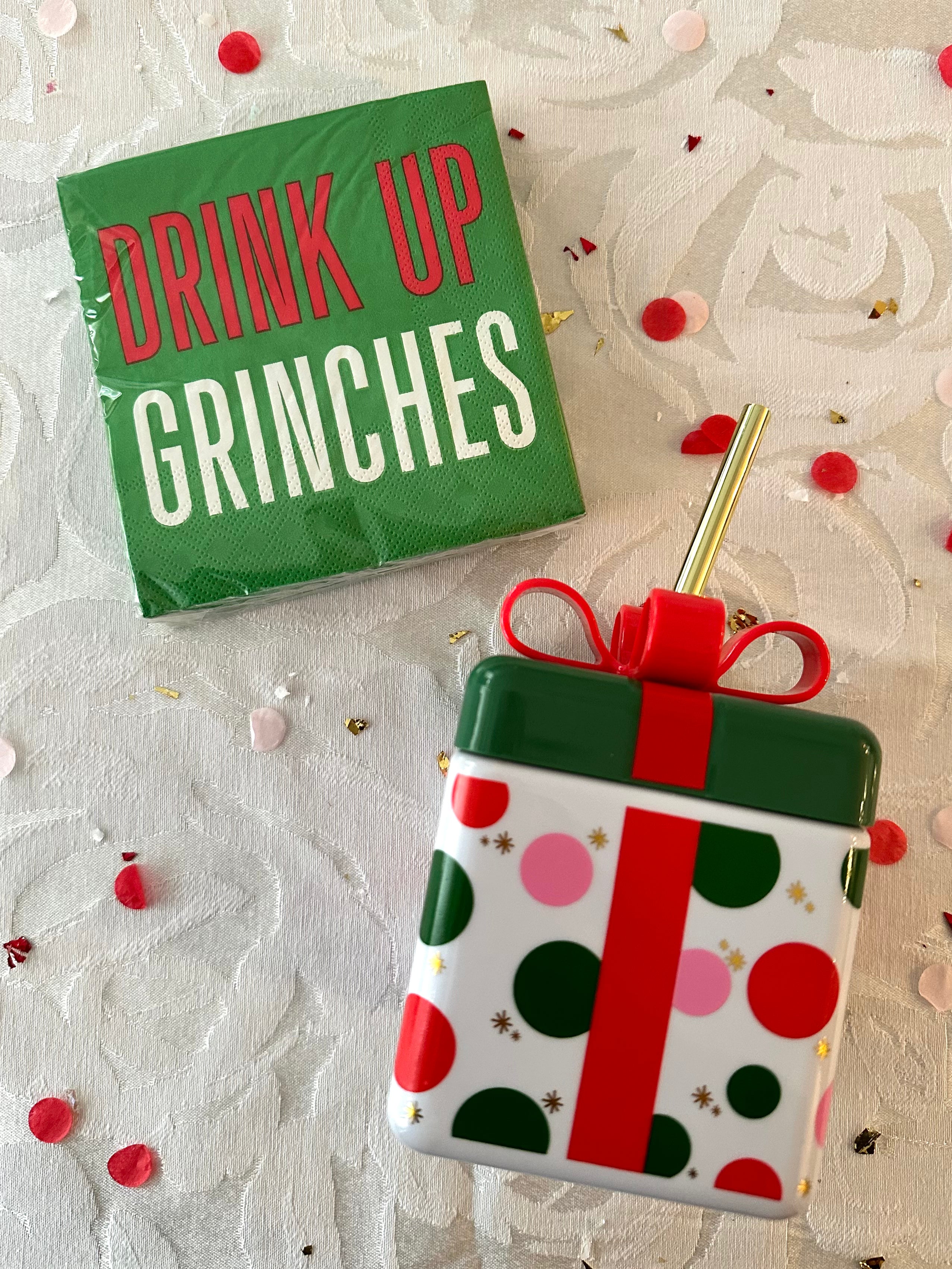3 ply Cocktail Napkins 20ct | Drink Up Grinches