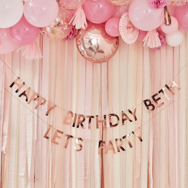 Rose Gold Personalisable Banner