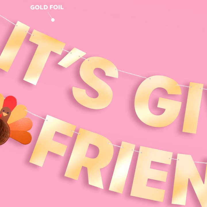 PRESALE: It's Giving Friends Banner - 3D Paper 5' Thanksgiving Decor