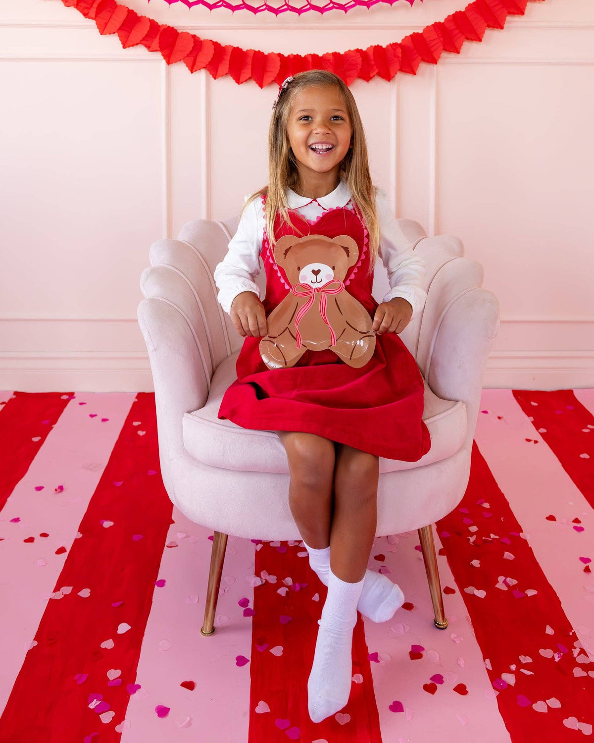 Occasions Beary Loved Teddy Bear Shaped Plate Set