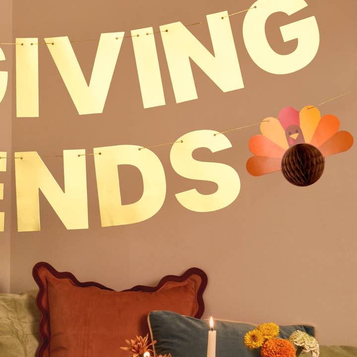 PRESALE: It's Giving Friends Banner - 3D Paper 5' Thanksgiving Decor