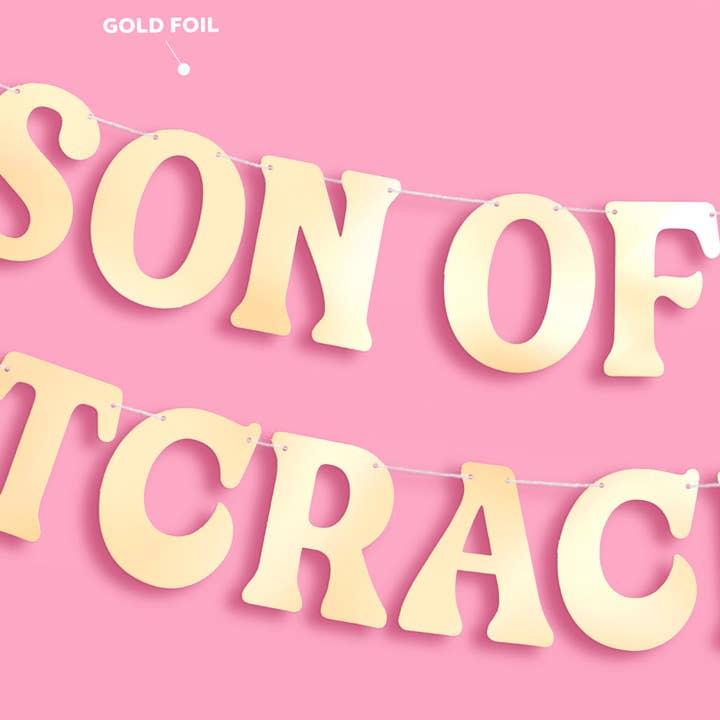 PRESALE: Son of A Nutcracker Banner - Gold Foil Banner, Christmas Decor