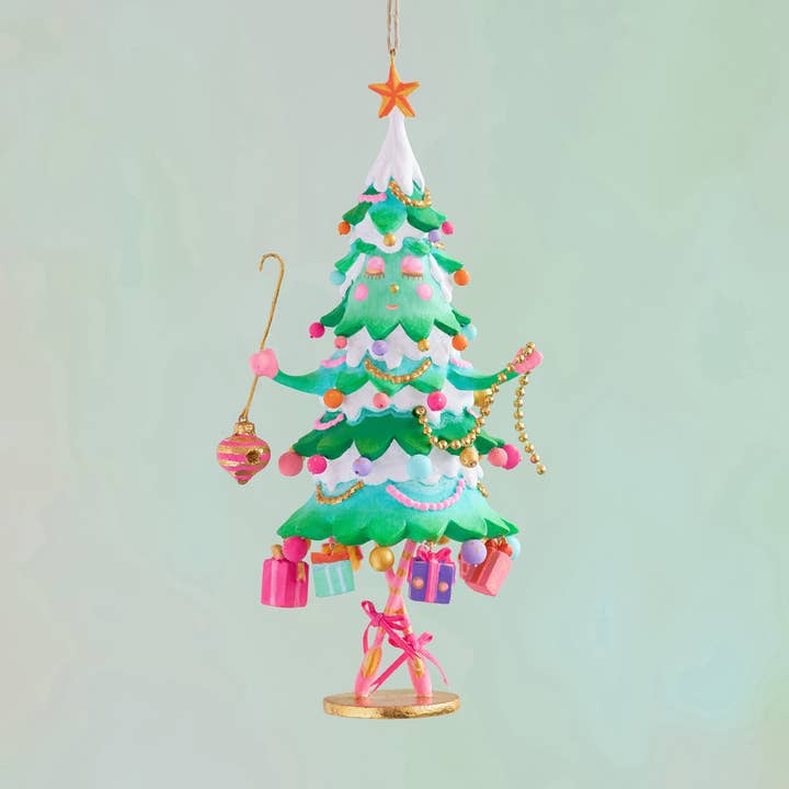 PRESALE: Glitterville Pinesy On Point Ornament, Resin, 8"