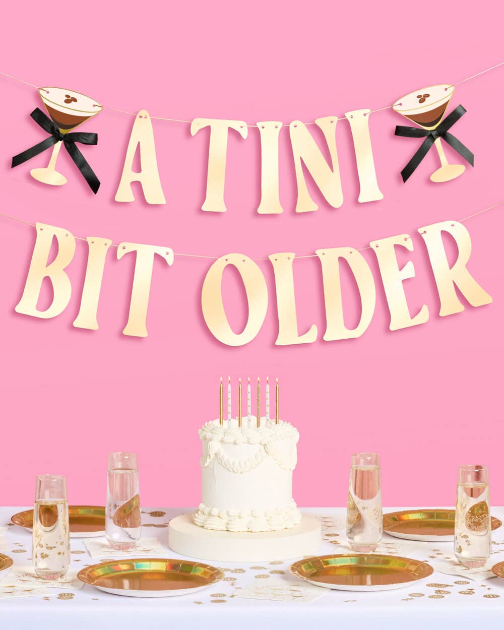 Espresso Tini Bit Older Banner - gold foil banner