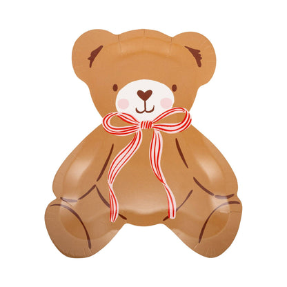 Occasions Beary Loved Teddy Bear Shaped Plate Set