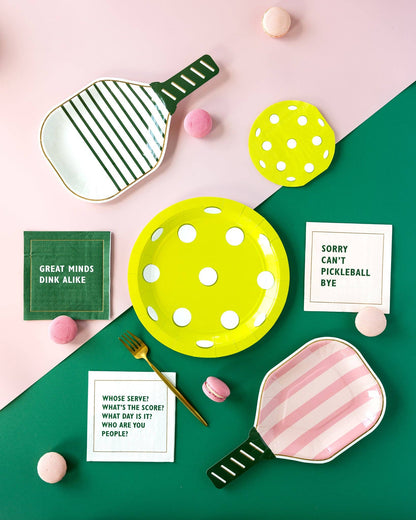 PCK1037 - Pickleball Shaped Paper Cocktail Napkin