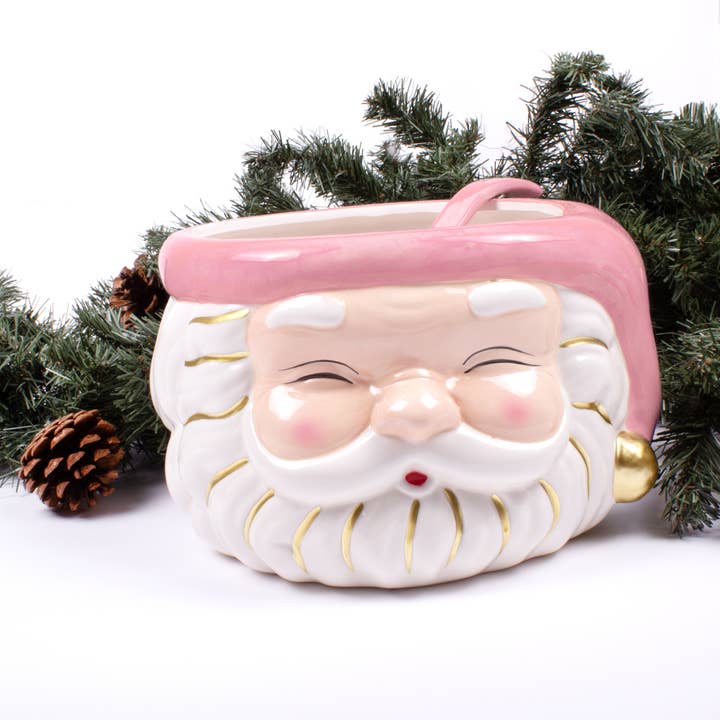 PREORDER: Pink Santa Punch Bowl & Ladle