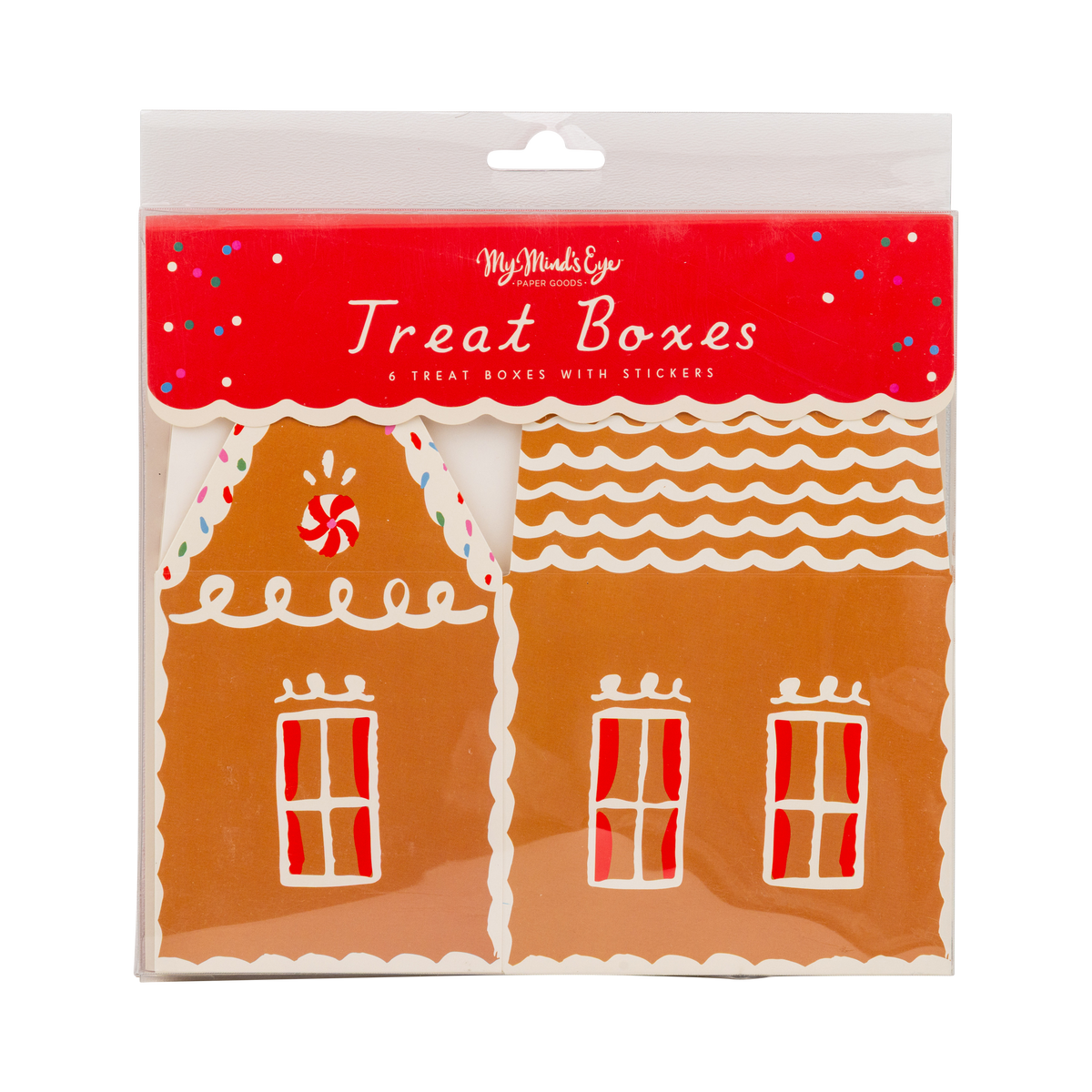 Gingerbread House Treat Boxes with Stickers