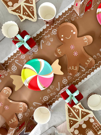 GBD1040 - GINGERBREAD MAN SHAPED PAPER PLATE