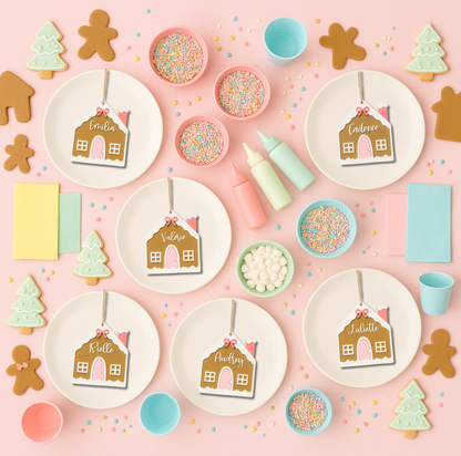 Personalized Gingerbread House Ornament / Place Setting