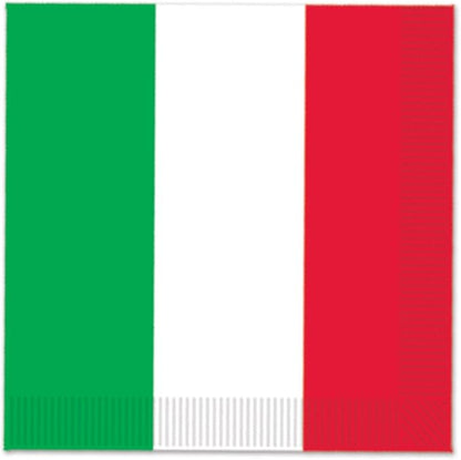 Red White & Green Luncheon Napkins (16)