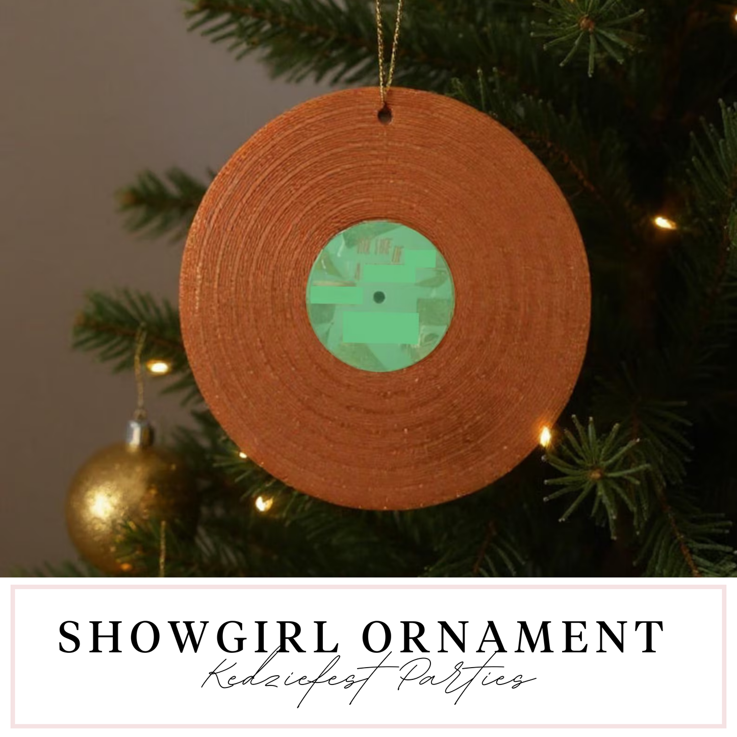 T.S. Life of a Showgirl Vinyl Record Ornament