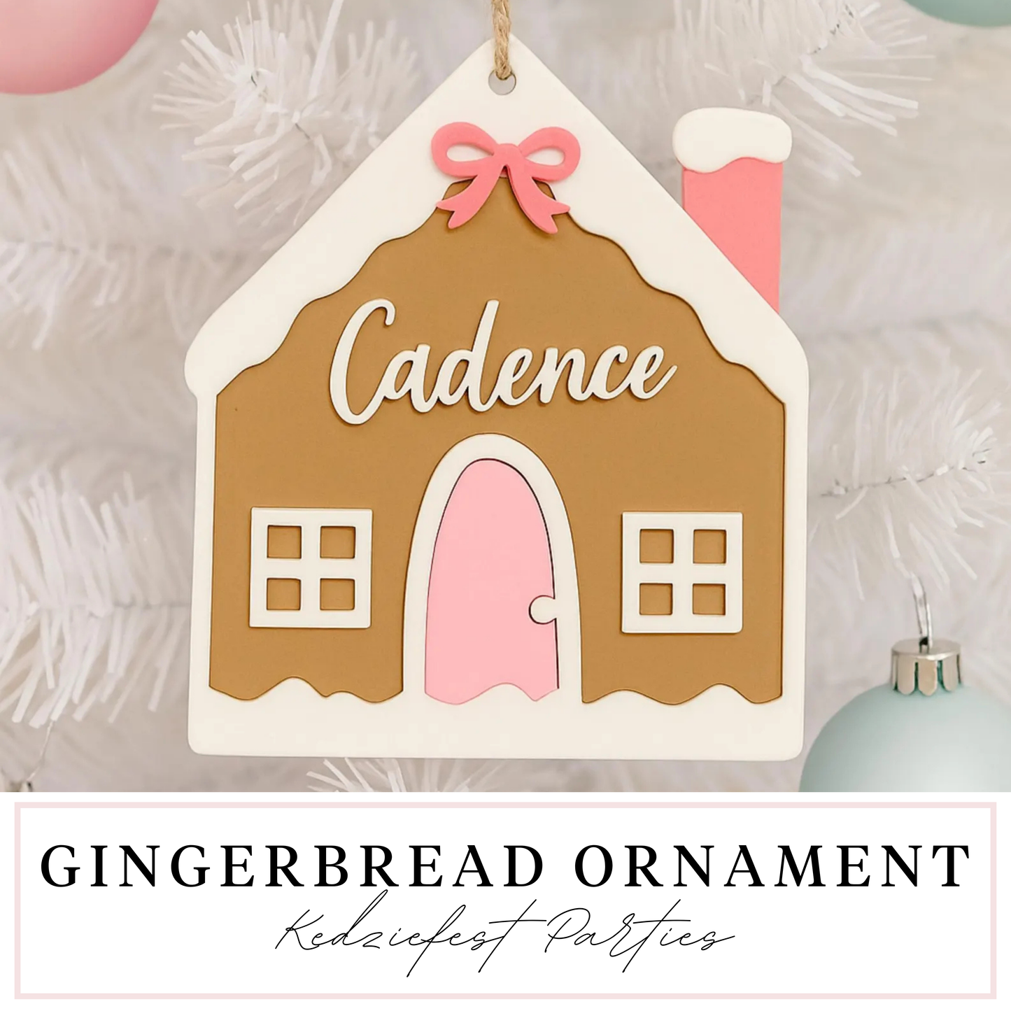 Personalized Gingerbread House Ornament / Place Setting