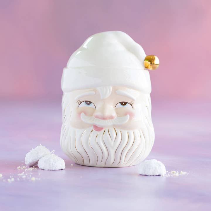 PRESALE: Glitterville Papa Noel Cookie Jar, Ceramic, 12”