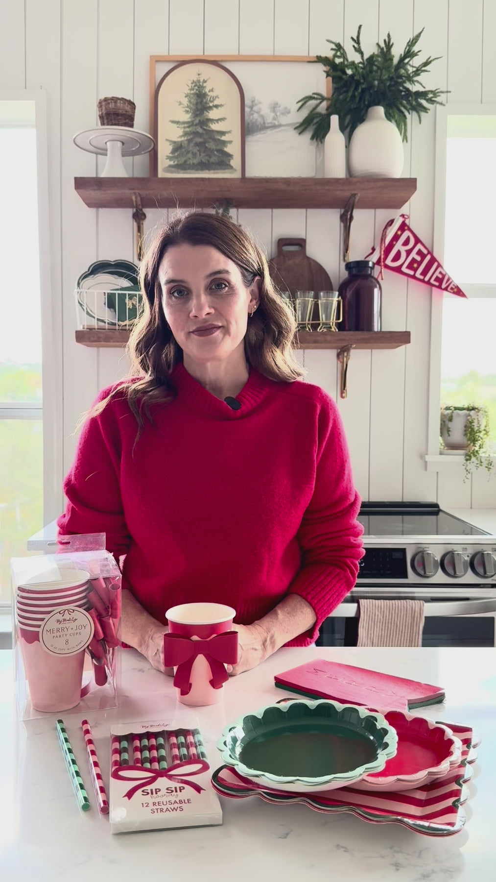 PRESALE: MJY1215 - Red and Pink & Green and Mint Straw Set