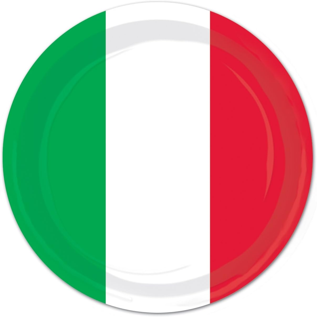 Italian Red White and Green Paper Plates 9" (8)
