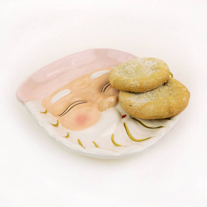 PREORDER: Pink Santa Dessert Plate