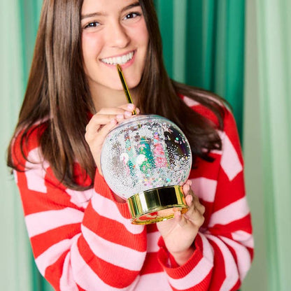 Let It Snow Globe Sipper Novelty Cup