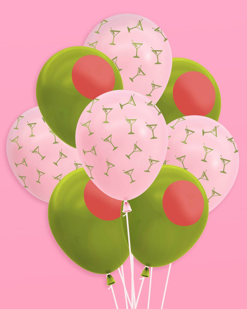 Extra Dirty Balloon Pack - 24 latex balloons, Martini Birthday, Bachelorette