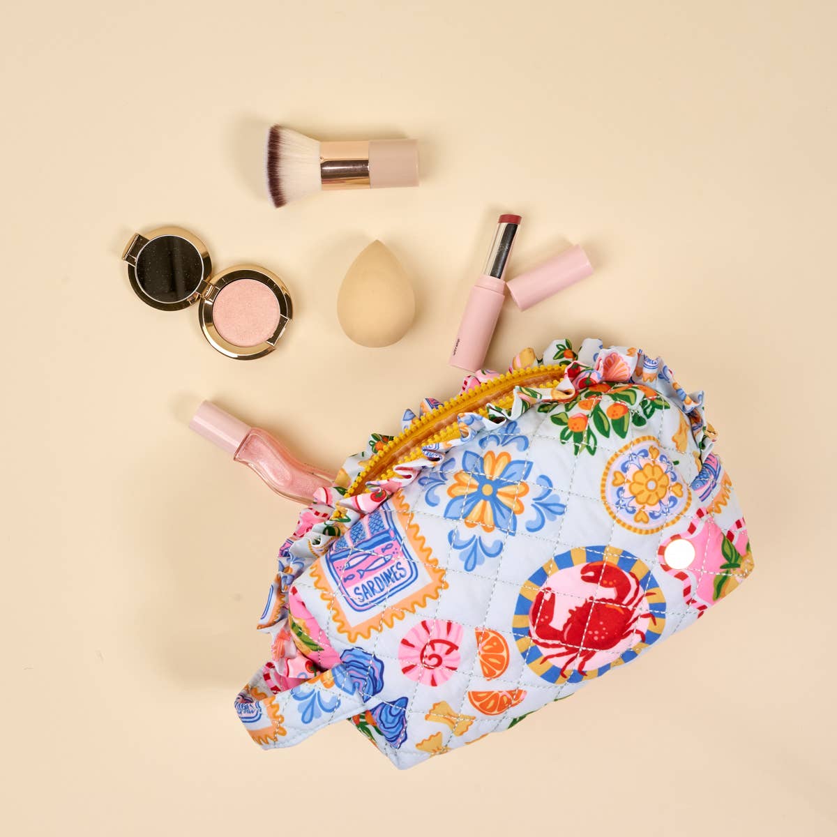 Essentials Quilted Cosmetic Pouch–Ciao Bella