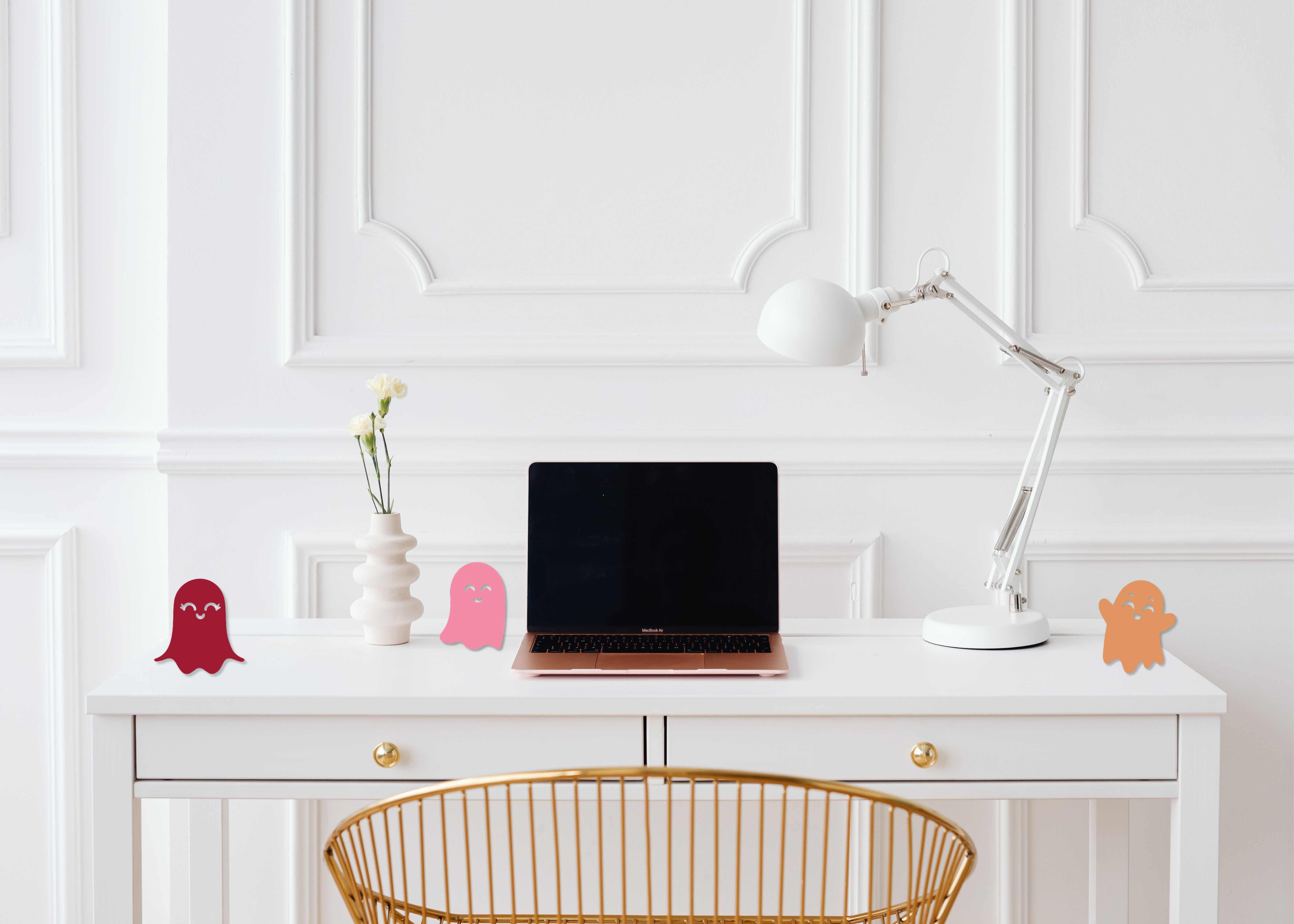 Kedziefest Tiny Ghoul Gang Acrylic Ghosts (Set of 3 Mini Ghosts)