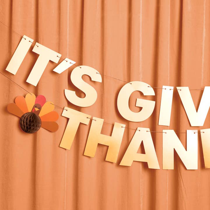 PRESALE: It's Giving Thanks Banner - 3D Paper Banner Thanksgiving