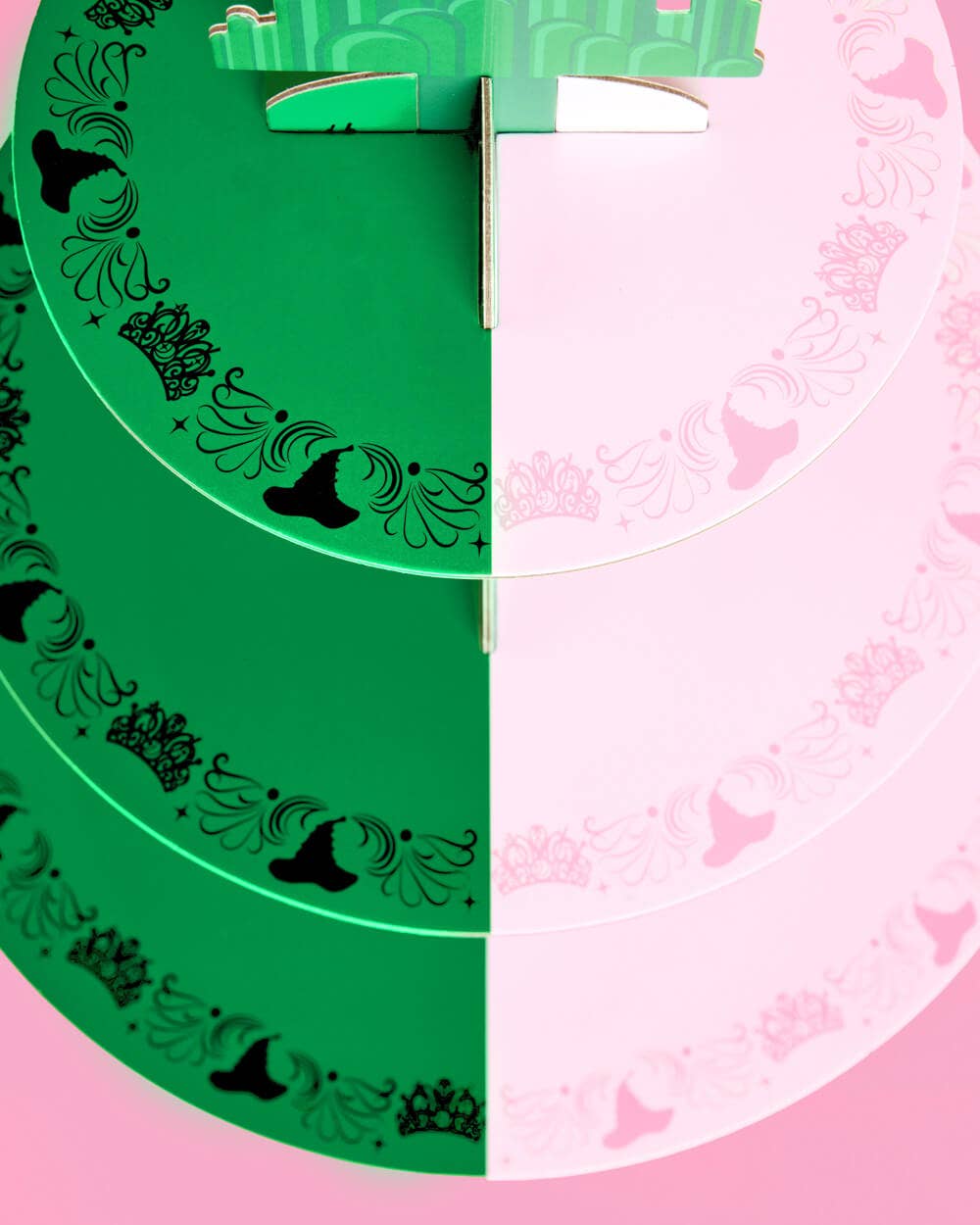Emerald City Cupcake Tower - 3 tiered display, witch dessert