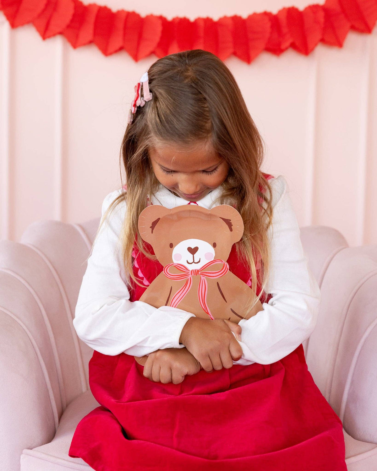 Occasions Beary Loved Teddy Bear Shaped Plate Set