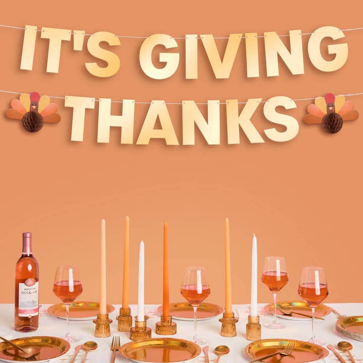 PRESALE: It's Giving Thanks Banner - 3D Paper Banner Thanksgiving