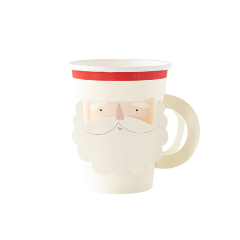 BELIEVE SANTA FACE WITH HANDLE PAPER PARTY CUP