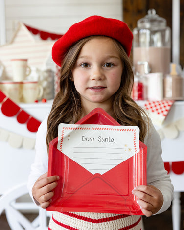 LETTER TO SANTA SHAPED PAPER PLATES