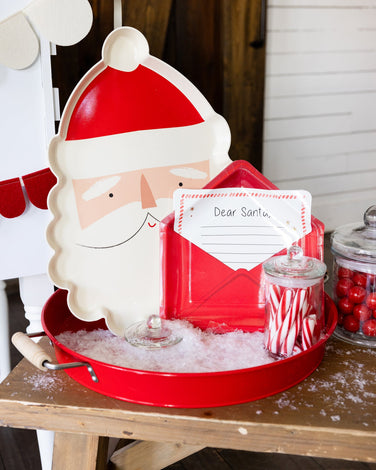 LETTER TO SANTA SHAPED PAPER PLATES