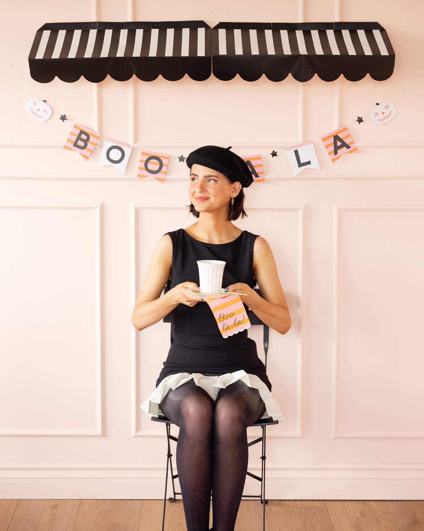Presale: PINK & ORANGE BOO LA LA DINNER NAPKIN