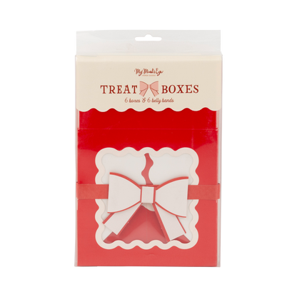 Red Bow Ric Rac Cookie Box