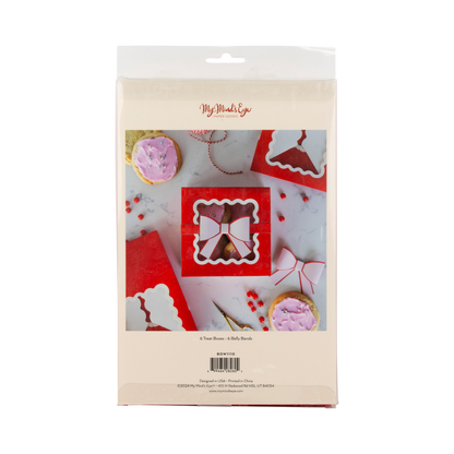 Red Bow Ric Rac Cookie Box