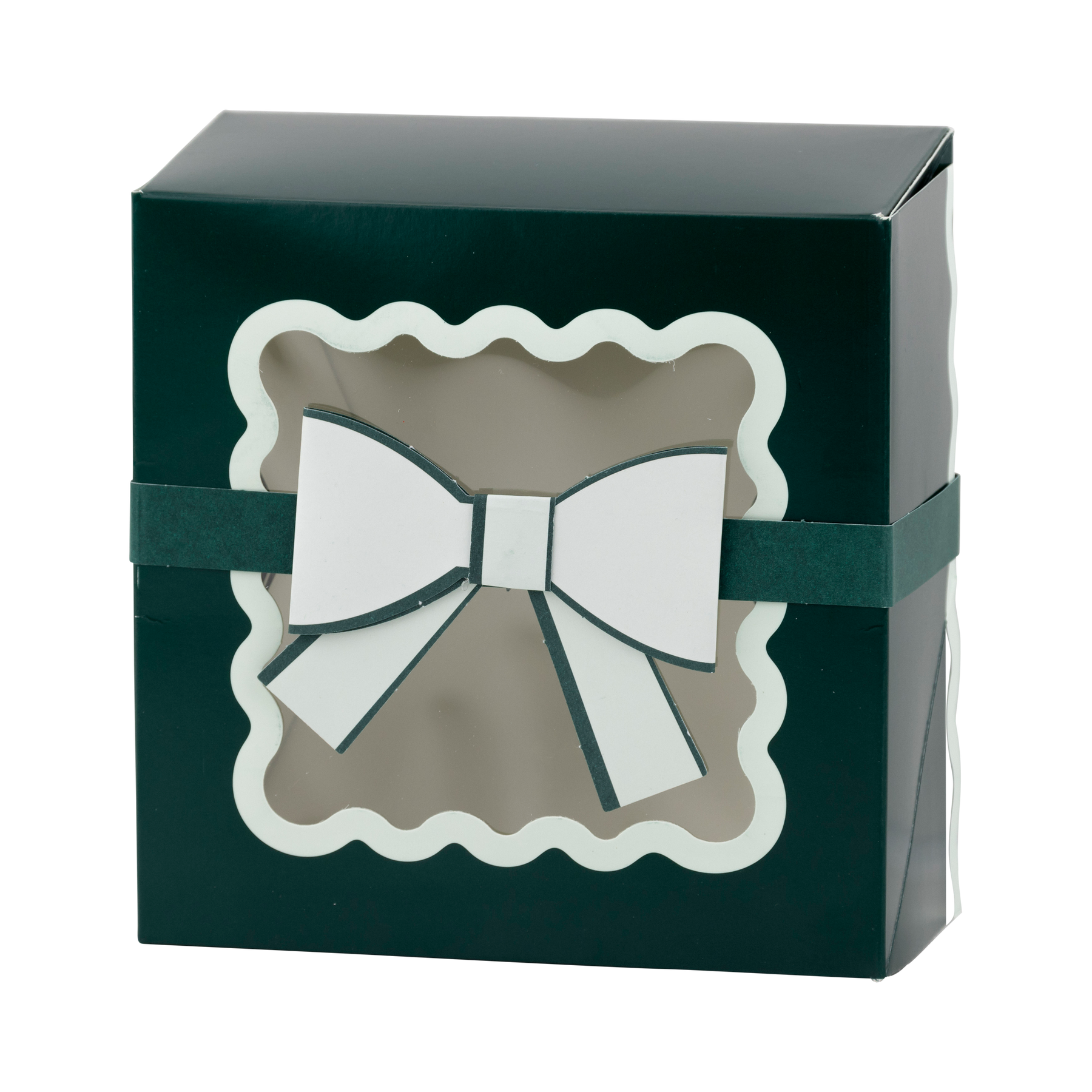 Green Bow Ric Rac Cookie Box