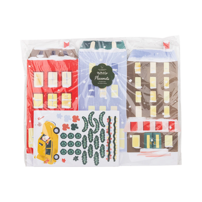 OCCASIONS BY SHAKIRA - CITY STOREFRONT CHRISTMAS PLACEMATS WITH STICKERS