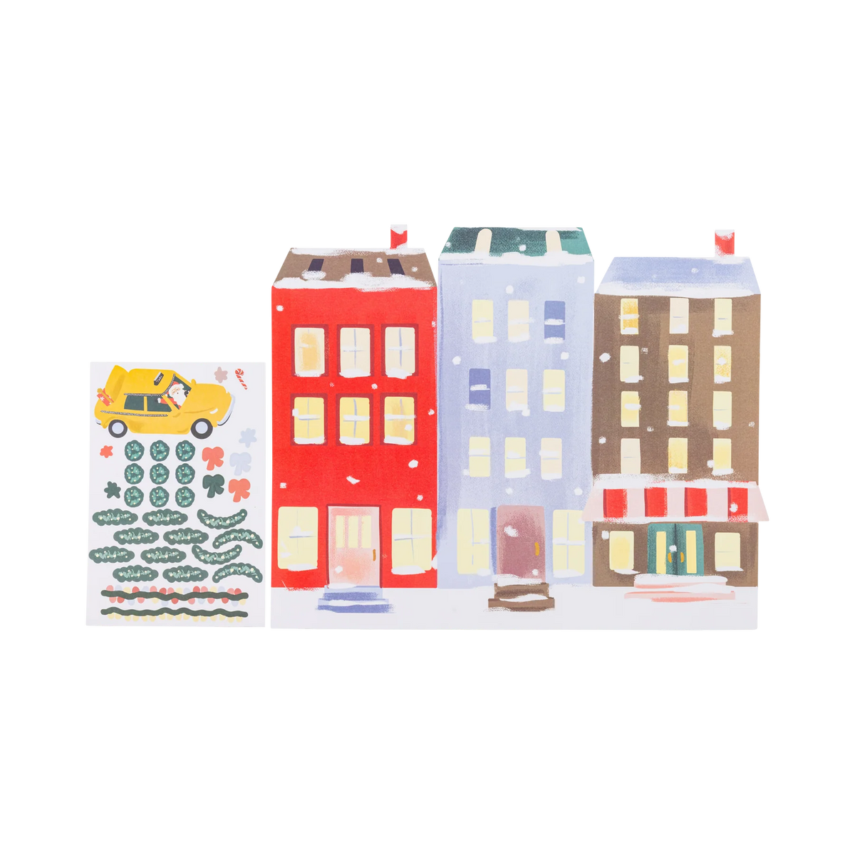 OCCASIONS BY SHAKIRA - CITY STOREFRONT CHRISTMAS PLACEMATS WITH STICKERS