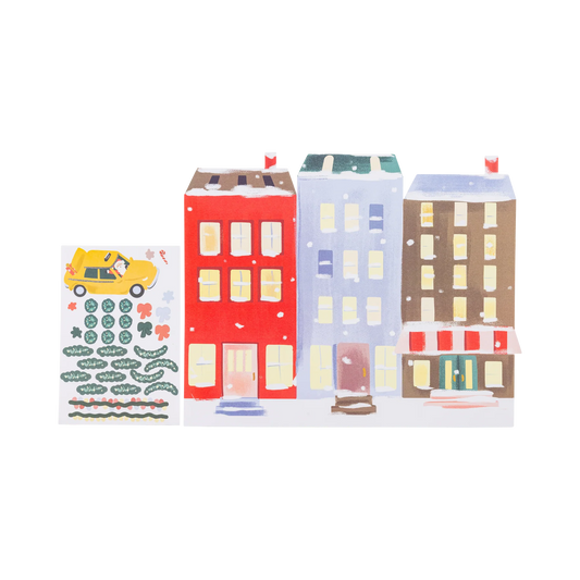 OCCASIONS BY SHAKIRA - CITY STOREFRONT CHRISTMAS PLACEMATS WITH STICKERS