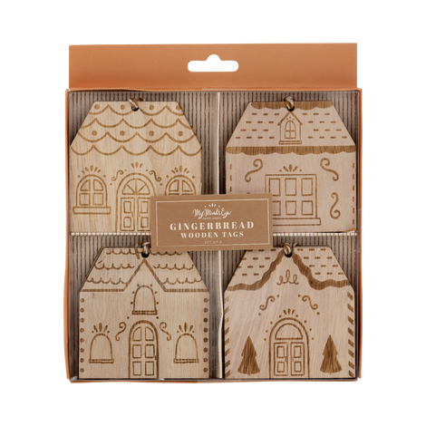 GINGERBREAD HOUSE WOOD TAGS