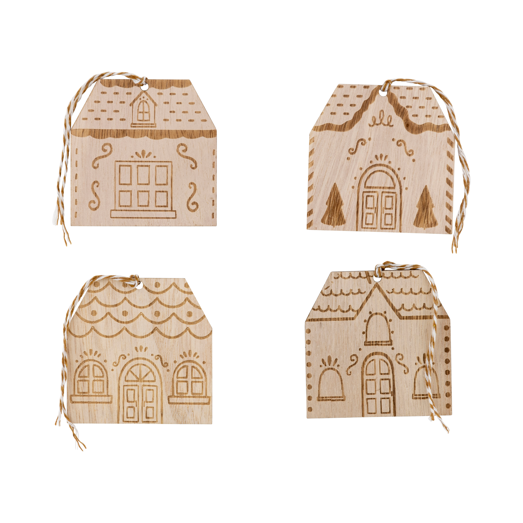GINGERBREAD HOUSE WOOD TAGS