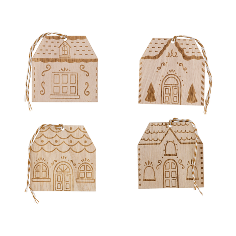 GINGERBREAD HOUSE WOOD TAGS