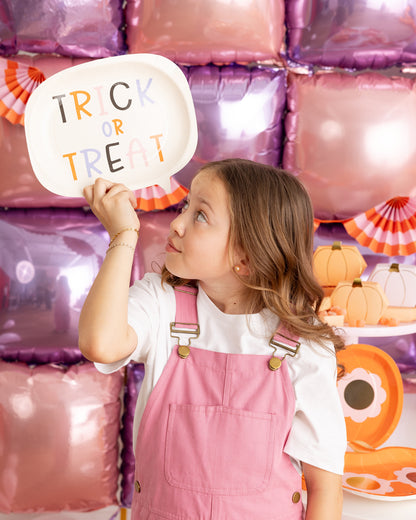 Presale: Trick or Treat Word Bubble Shaped Paper Plate