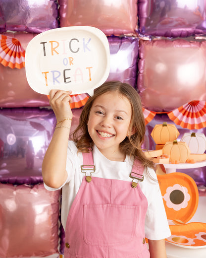 Presale: Trick or Treat Word Bubble Shaped Paper Plate