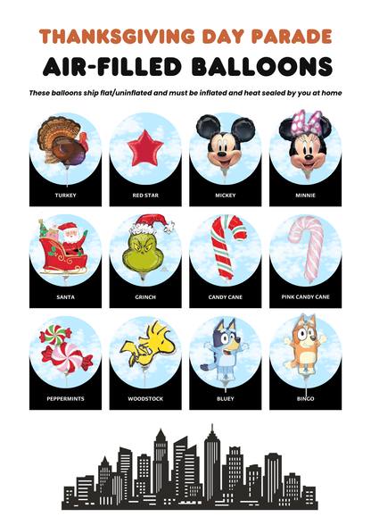 Air Fill Balloons (READ DESCRIPTION) - Kedziefest Thanksgiving Day Parade Collection