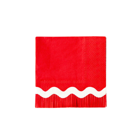 BEC1039 - BELIEVE RIC RAC FRINGE COCKTAIL PAPER NAPKIN